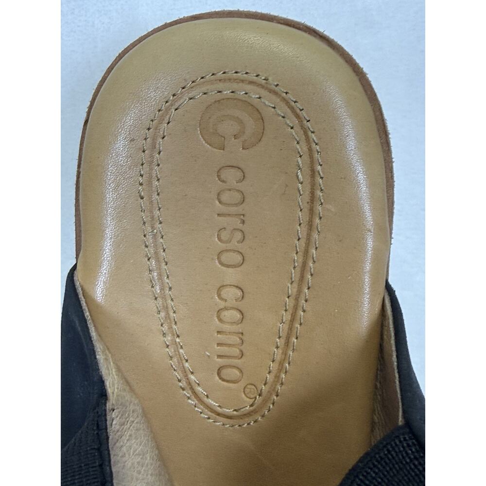 Corso Como Sandal Women’s Sz 8 38.5 Beeata Black Leather Elastic Ankle Strap - Picture 8 of 11